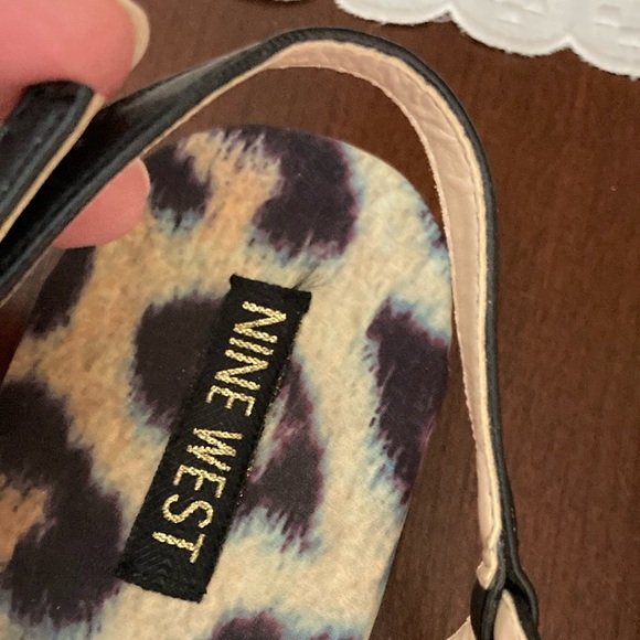 Nine West JustFab Black Floral Sandals - Picture 2 of 5